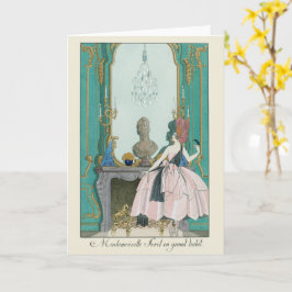 George Barbier Fransk Mode Illustration Card Kort