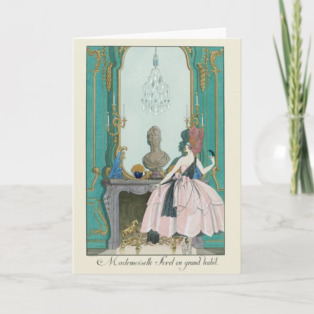 George Barbier Fransk Mode Illustration Kort (Framsida)