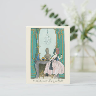 George Barbier Fransk Mode Illustration Vykort