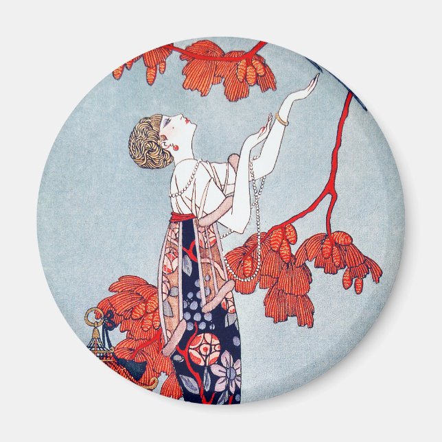 George Barbier ’L'Oiseau Volage’ 1914 Magnet (Framsidan)