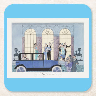 George Barbier mode Underlägg Papper Kvadrat