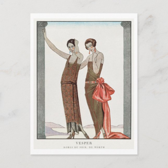 George Barbier Postcard Vykort (Framsida)