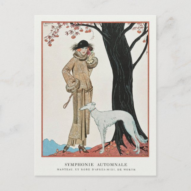 George Barbier Postcard Vykort (Framsida)