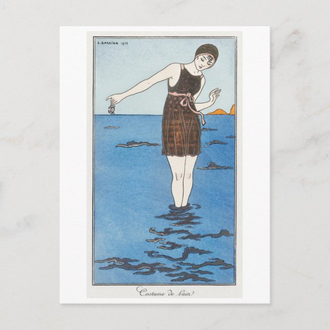 George Barbier Postcard Vykort (Framsida)