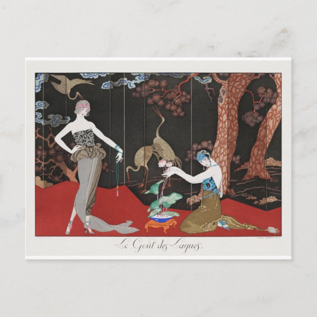 George Barbier Postcard Vykort (Framsida)