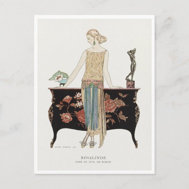 George Barbier Postcard Vykort (Framsida)