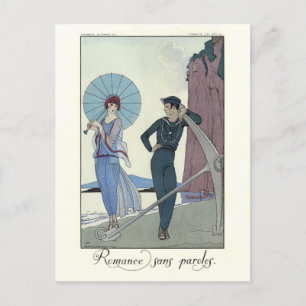 George Barbier Romance Without Words Modeplanschen Vykort