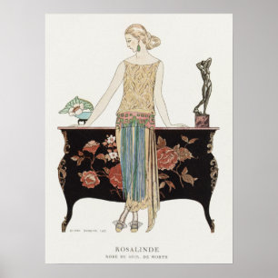 George Barbier, The Evening Robe, 1922 Mode Poster
