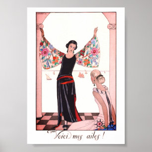 George Barbier vintage mode illustration Poster