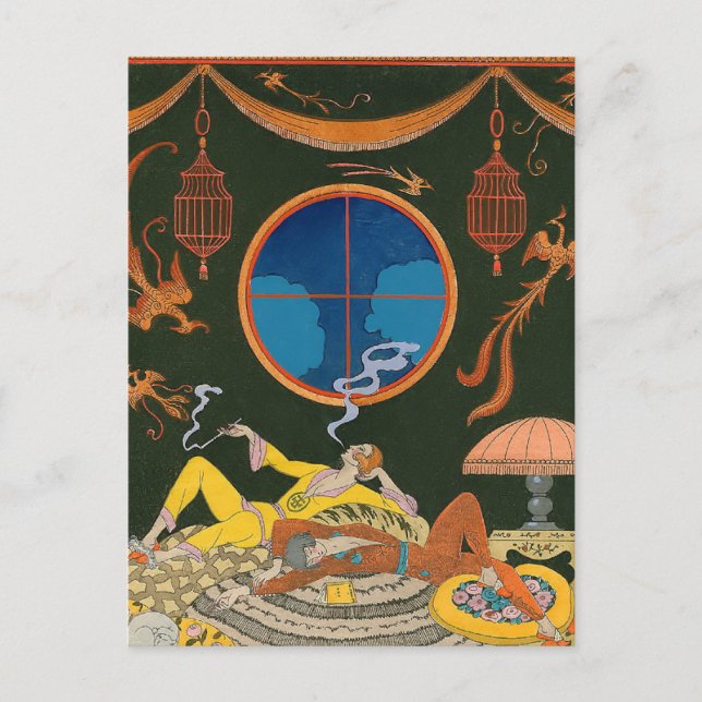 George Barbiers oro Vykort (Framsida)