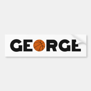 George Basketball Bumper Sticker Bildekal