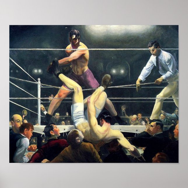 George Bellows Dempsey och Firpo Art of Boxing Poster (Framsidan)