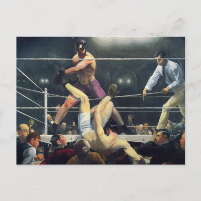 George Bellows Dempsey och Firpo Art of Boxing Vykort (Framsida)