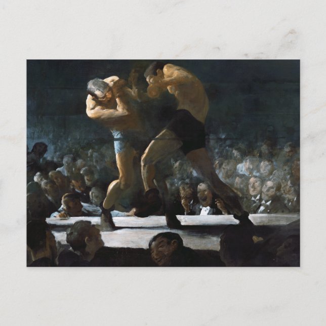 George Bellows målning av klubb Vykort (Framsida)
