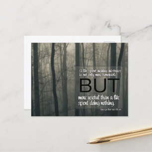 George Bernard Shaw Inspirational Quote "Mistakes" Vykort