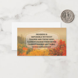 George Bernard Shaw inspirationcitat "Change" Anteckningskort