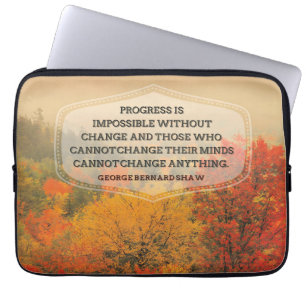 George Bernard Shaw inspirationcitat "Change" Laptop Fodral