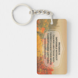 George Bernard Shaw inspirationcitat "Change" Nyckelring