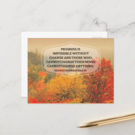 George Bernard Shaw inspirationcitat "Change" Vykort