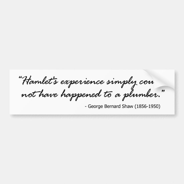 George Bernard Shaw om Hamlet Bildekal (Framsidan)