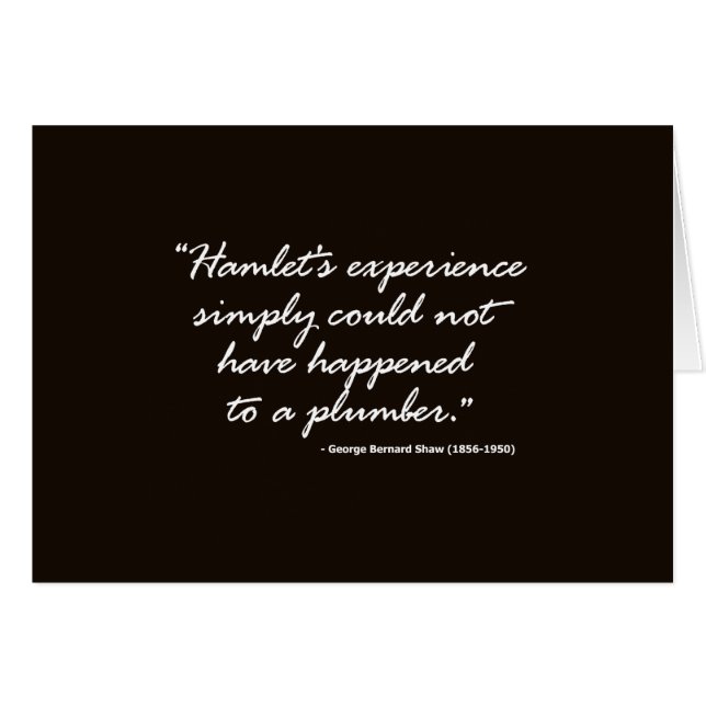 George Bernard Shaw på Hamlet Hälsningskort (Framsidan Horizontal)