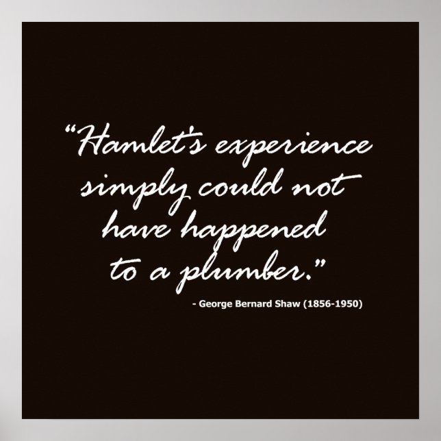 George Bernard Shaw på Hamlet Poster (Framsidan)