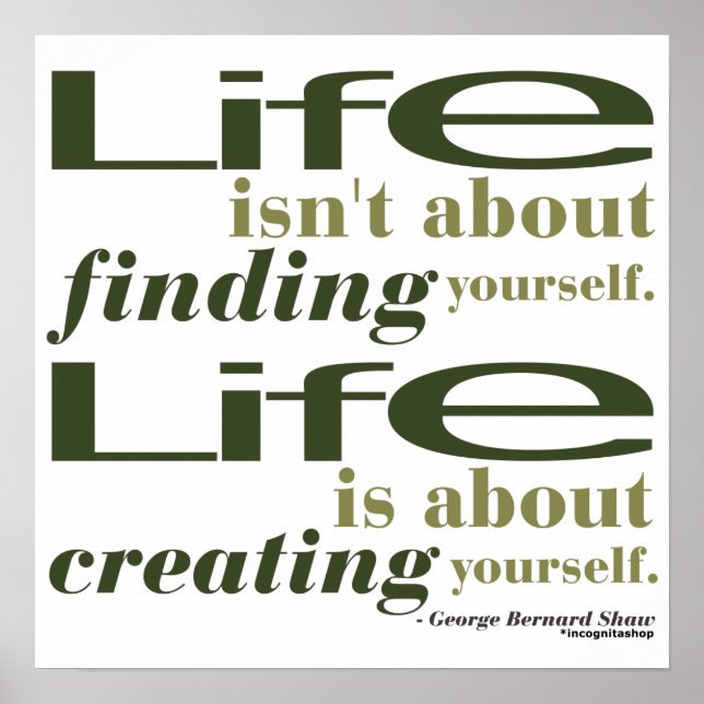 George Bernard Shaw Quote Poster (Framsidan)