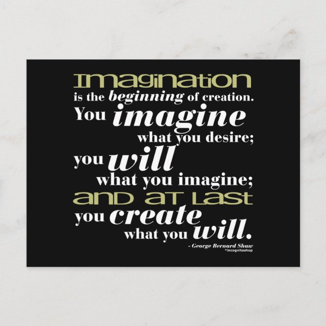 George Bernard Shaw Quote Vykort (Framsida)