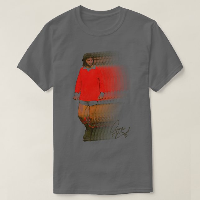 George Best Retro Fade T Shirt (Design framsida)