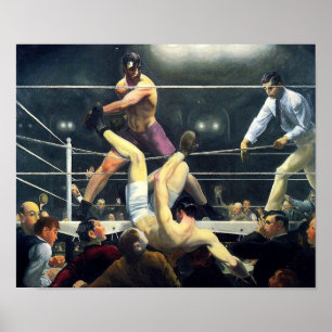 George bölar Dempsey och Firpo konst av boxningen Poster