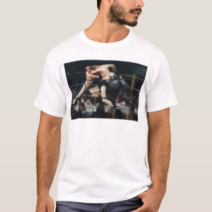 George bölar fullvuxen hankronhjort på Sharkeys T Shirt