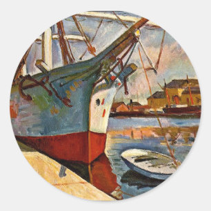 George Braques, Fartyg vid Le Havre, Runt Klistermärke