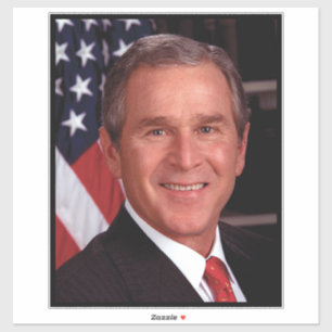 George Bush 43:e amerikanska presidenten Photo Klistermärken