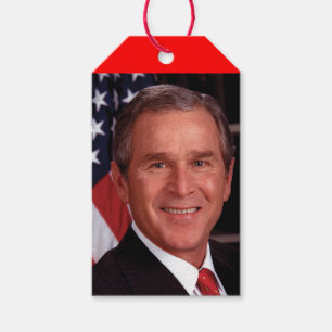 George Bush 43:e amerikanska presidenten Photo Presentetikett