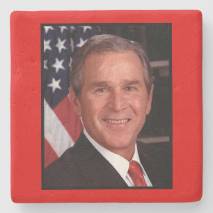 George Bush 43:e amerikanska presidenten Photo Stenunderlägg