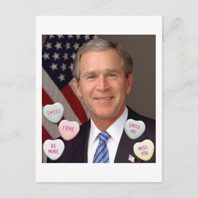 George Bush Alla hjärtans dag Helg Vykort (Framsida)