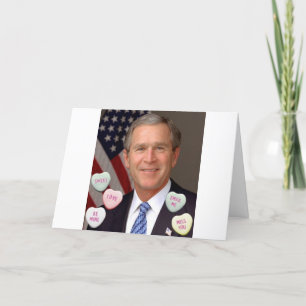 George Bush Alla hjärtans dag Helgkort