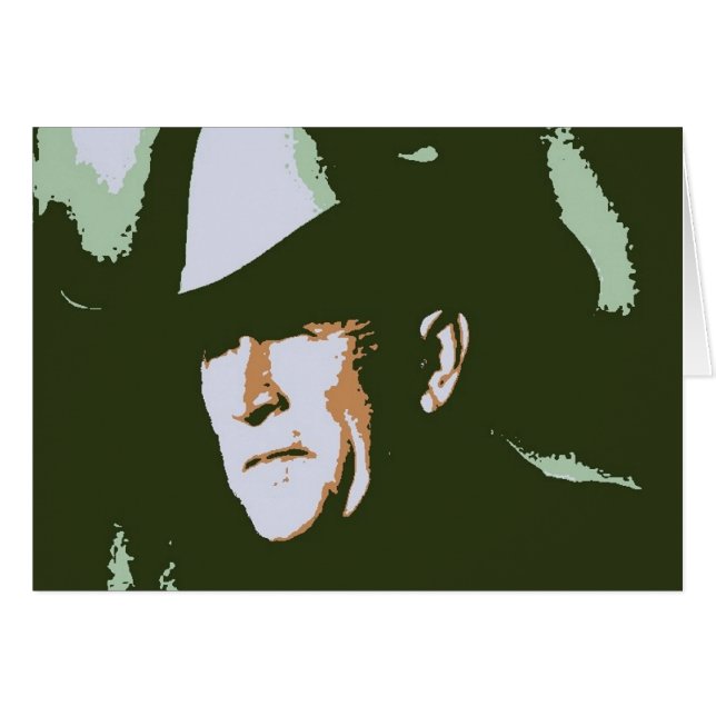 George Bush/Cowboy Hälsningskort (Framsidan Horizontal)