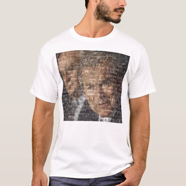 George Bush Darfur mosaik Tee Shirt (Framsida)