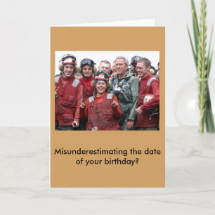 George Bush försenat födelsedagkort Kort