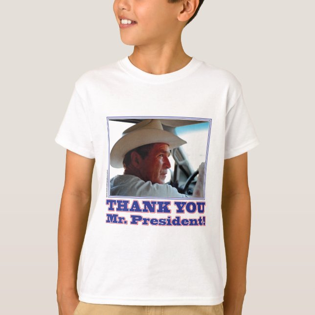 George Bush/Tack! T Shirt (Framsida)