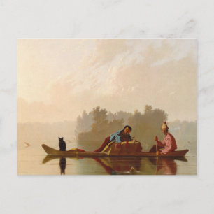 George Caleb Bingham - Päls Traders Descending Vykort