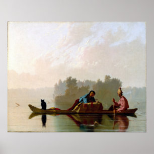 George Caleb Bingham pälsaffärsmän som stiger ned Poster