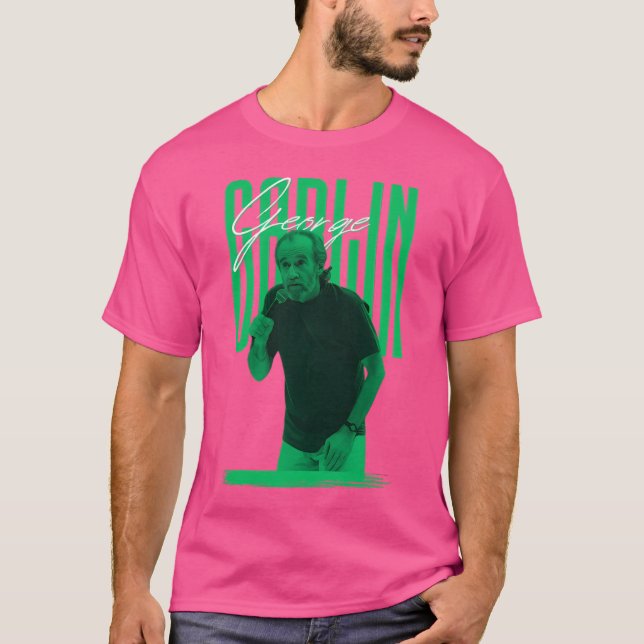 George Carlinoriginal Retro T Shirt (Framsida)