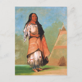 George Catlin, Blackfoot Indian Woman Vykort