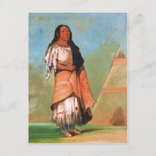 George Catlin, Blackfoot Indian Woman Vykort