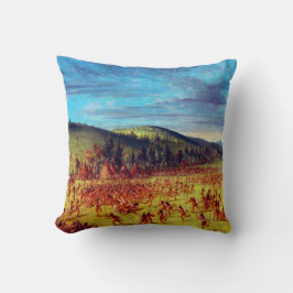 George Catlin Boll-play av Chocktaw Boll Up Kudde