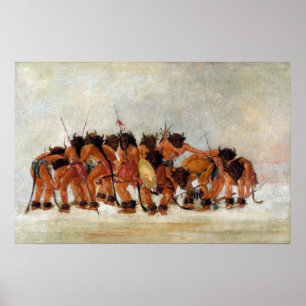 George Catlin Buffalo Dance, Mandan Poster