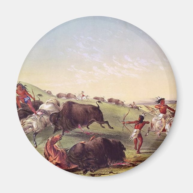 George Catlin - Buffalo Hunt Magnet (Framsidan)