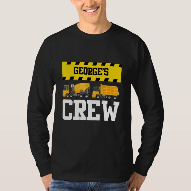 George Construction Crew Anpassningsbar Dumptruck  T Shirt (Framsida)